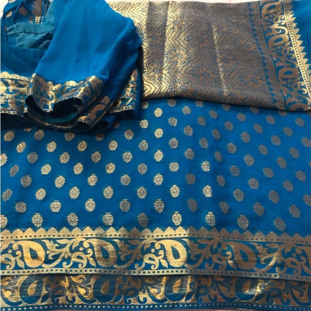 Blue Banarsi Saree